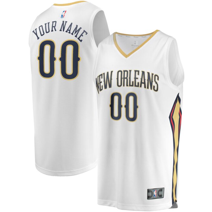 Unisex New Orleans Pelicans Fanatics White Custom Fast Break Jersey – Association Edition