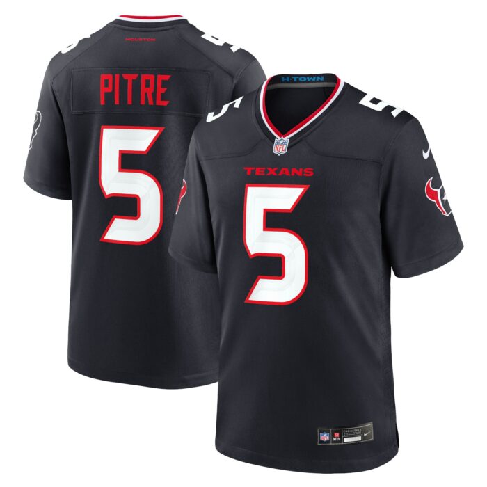 Men’s Houston Texans Jalen Pitre Nike Navy Game Jersey