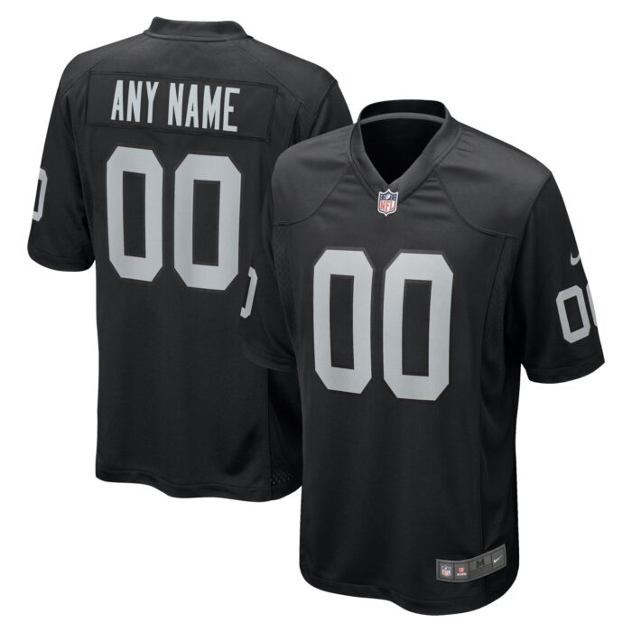 Men’s Las Vegas Raiders Nike Black Custom Game Jersey