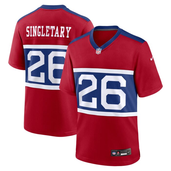Men’s New York Giants Devin Singletary Nike Century Red Alternate Player Game Jersey