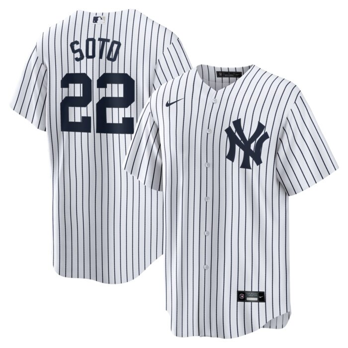 Men’s New York Yankees Juan Soto Nike White Home Replica Player Jersey