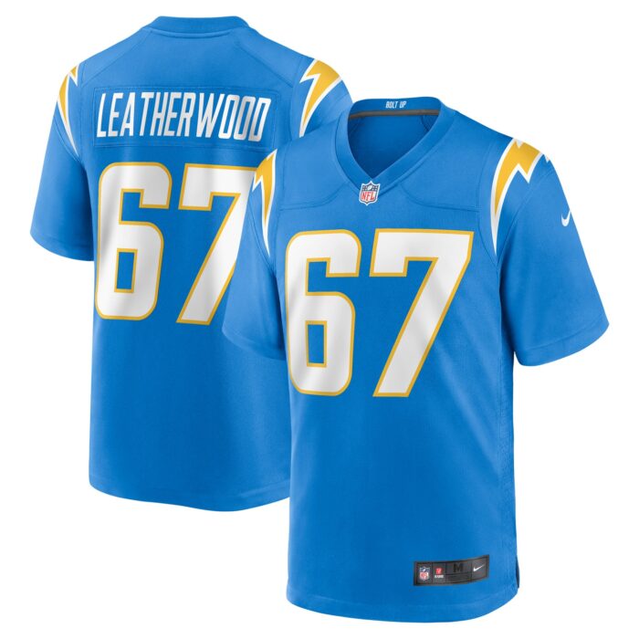 Men’s Los Angeles Chargers Alex Leatherwood Nike Powder Blue Team Game Jersey