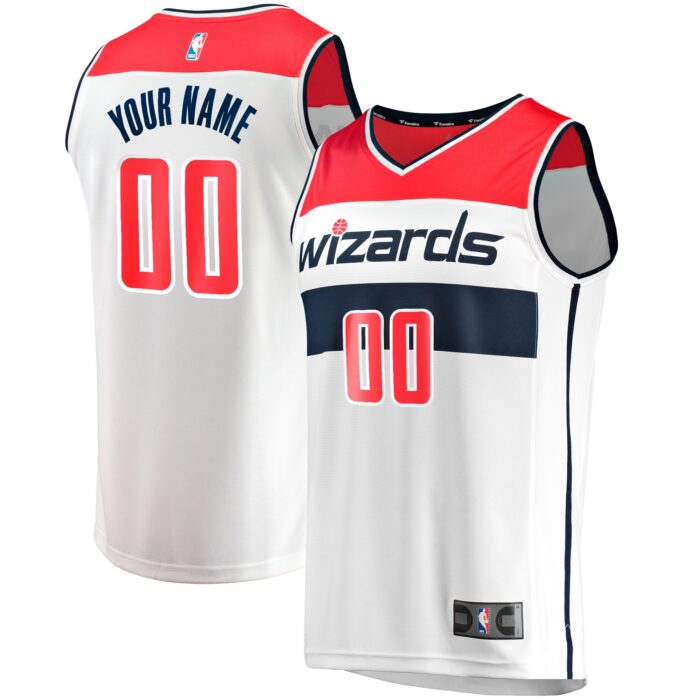 Youth Washington Wizards Fanatics White Fast Break Replica Custom Jersey – Association Edition