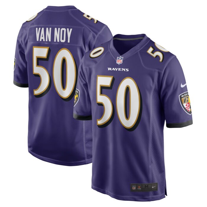 Men’s Baltimore Ravens Kyle Van Noy Nike Purple Game Jersey