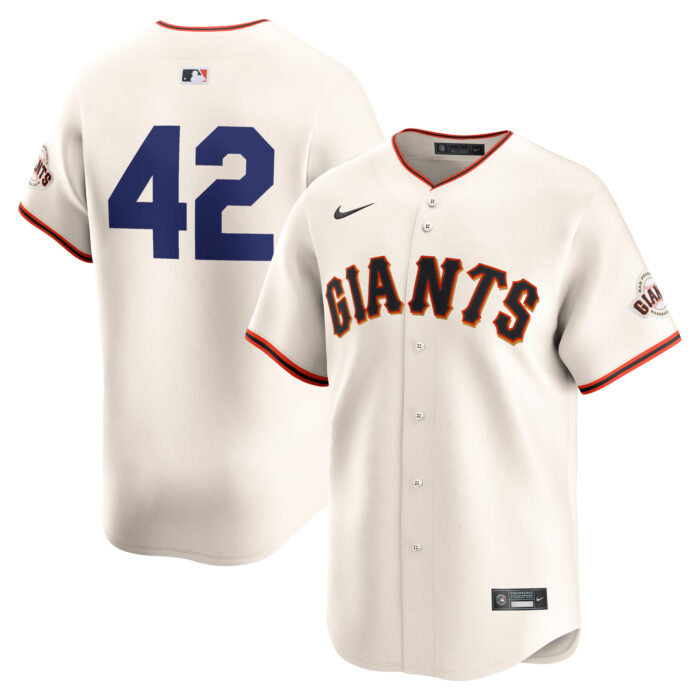 Men’s San Francisco Giants Nike Cream 2024 Jackie Robinson Day Home Limited Jersey