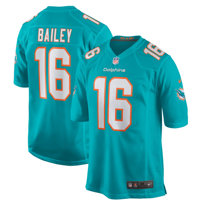 Men’s Miami Dolphins Jake Bailey Nike Aqua Game Player Jersey