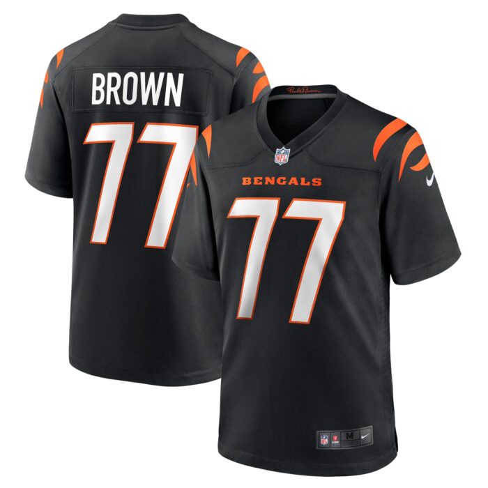 Men’s Cincinnati Bengals Trent Brown Nike Black Game Jersey