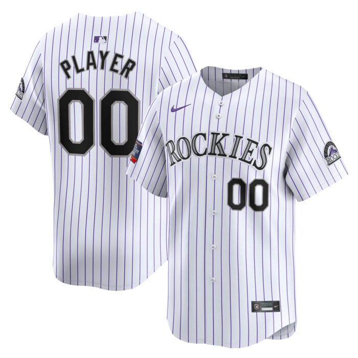Men’s Colorado Rockies Nike White 2024 MLB World Tour Mexico City Series Home Limited Pick-A-Player Jersey