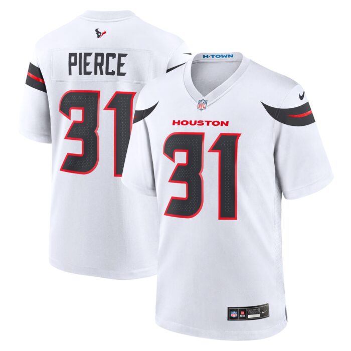Men’s Houston Texans Dameon Pierce Nike White Game Jersey