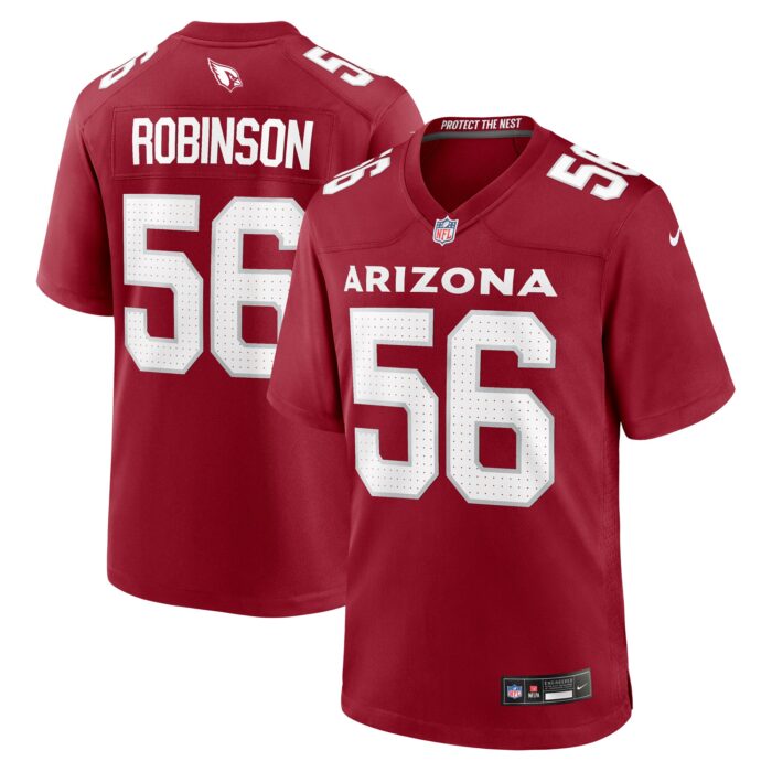 Men’s Arizona Cardinals Darius Robinson Nike Cardinal 2024 NFL Draft First Round Pick Player Game Jersey