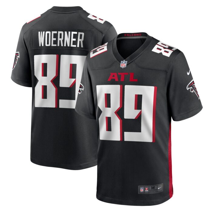 Men’s Atlanta Falcons Charlie Woerner Nike Black Game Jersey