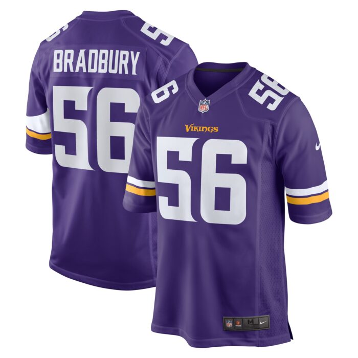 Men’s Minnesota Vikings Garrett Bradbury Nike Purple Game Jersey