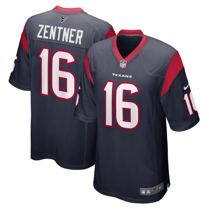 Men’s Houston Texans Ty Zentner Nike Navy Team Game Jersey