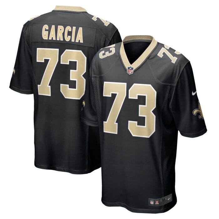 Men’s New Orleans Saints Max Garcia Nike Black Team Game Jersey