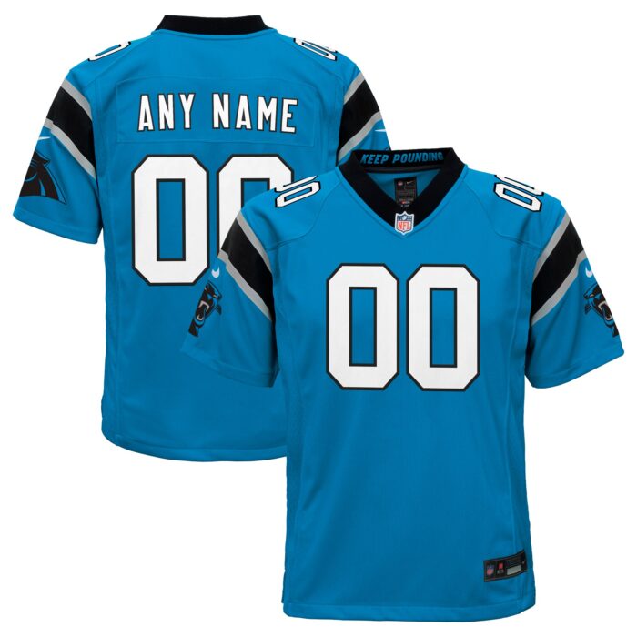 Youth Carolina Panthers Nike Blue Alternate Custom Game Jersey