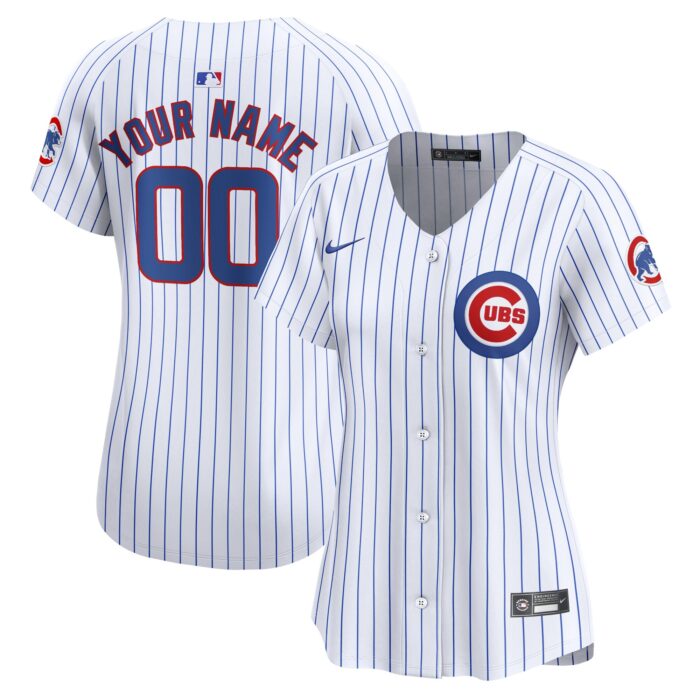 Women’s Chicago Cubs Nike White Home Limited Custom Jersey