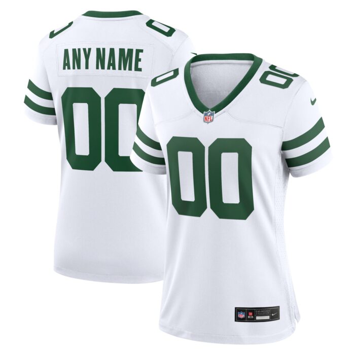 Women’s New York Jets Nike Legacy White Custom Game Jersey