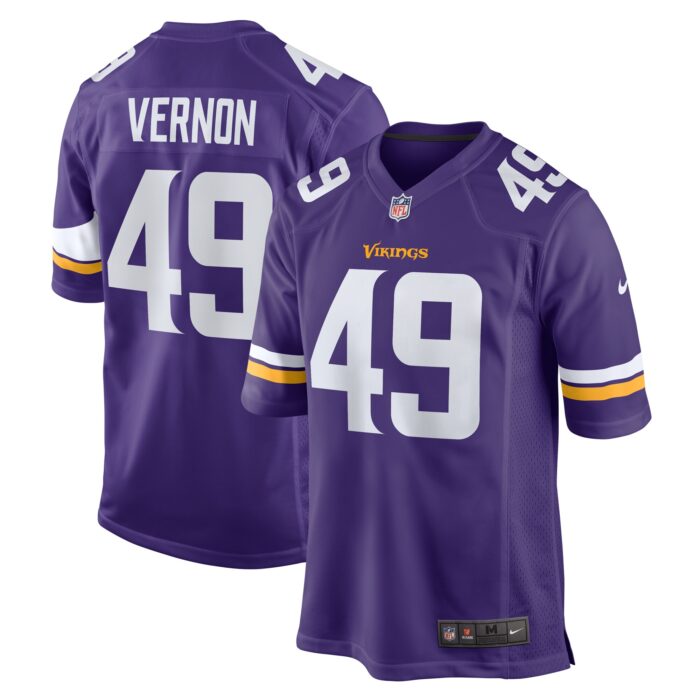 Men’s Minnesota Vikings Seth Vernon Nike Purple Game Jersey