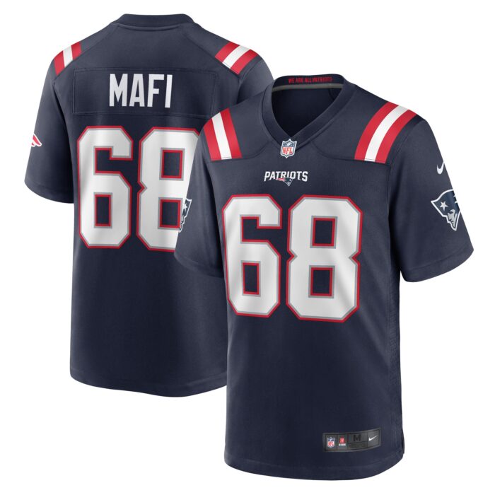 Men’s New England Patriots Atonio Mafi Nike Navy Team Game Jersey