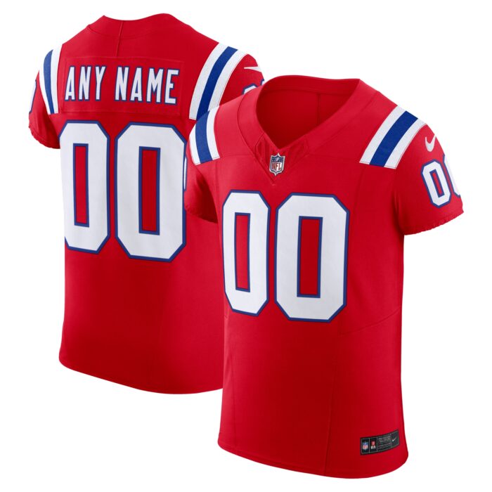 Men’s New England Patriots Nike Red Vapor F.U.S.E. Elite Custom Jersey