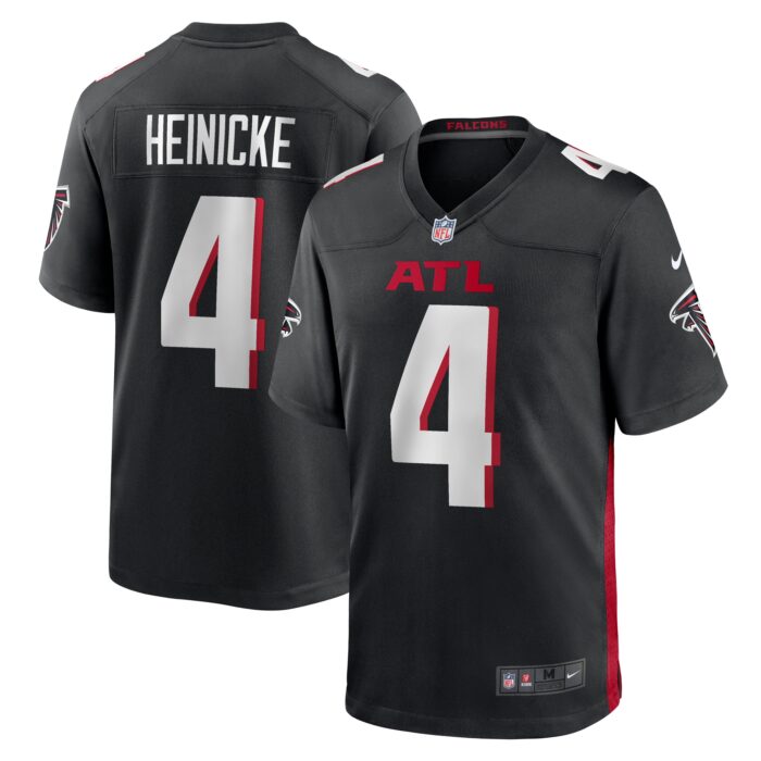 Men’s Atlanta Falcons Taylor Heinicke Nike Black Game Player Jersey