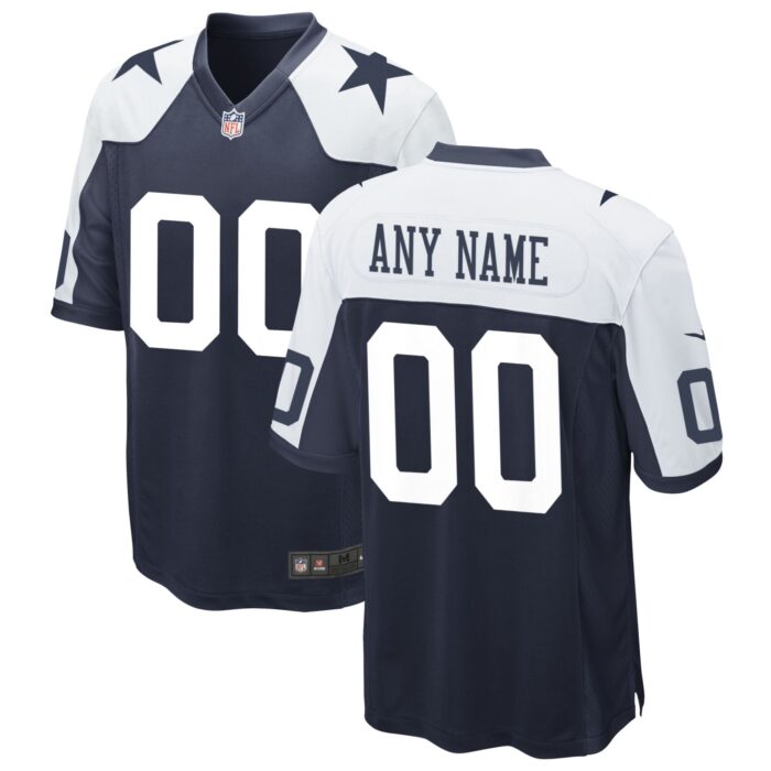 Men’s Dallas Cowboys Nike Navy Alternate Custom Game Jersey