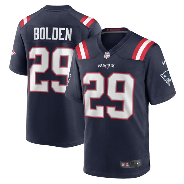 Men’s New England Patriots Isaiah Bolden Nike Navy Team Game Jersey