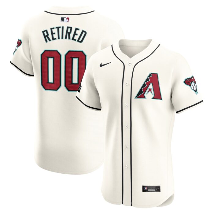 Men’s Arizona Diamondbacks Nike White Home Elite Pick-A-Player Retired Roster Patch Jersey