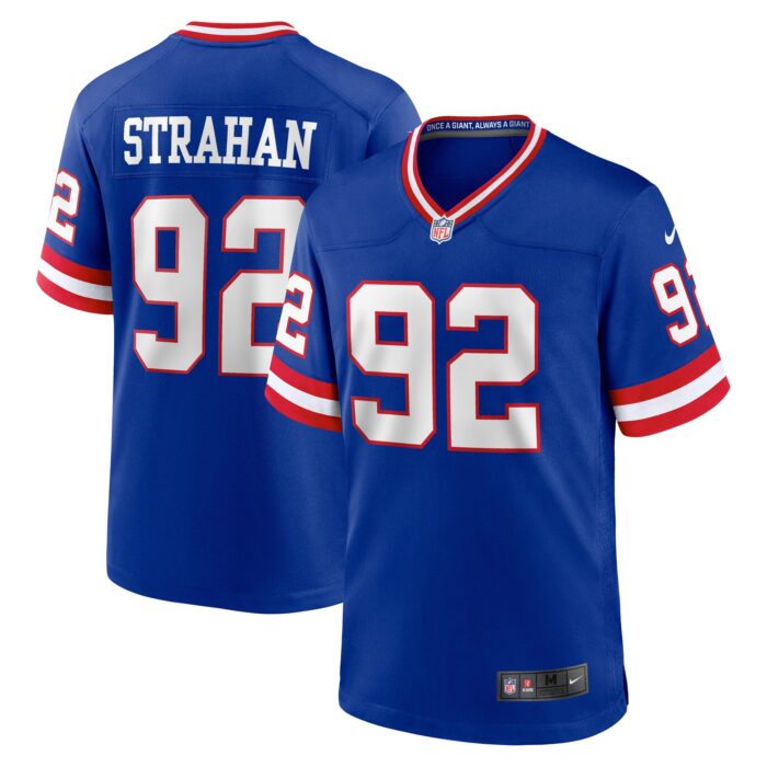 Men’s New York Giants Michael Strahan Nike Royal Classic Retired Player Game Jersey