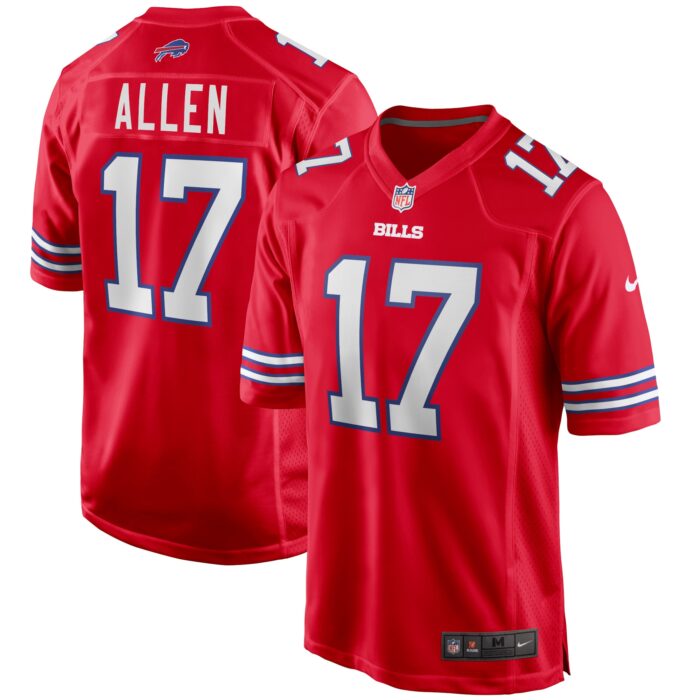 Men’s Buffalo Bills Josh Allen Nike Red Alternate Game Player Jersey