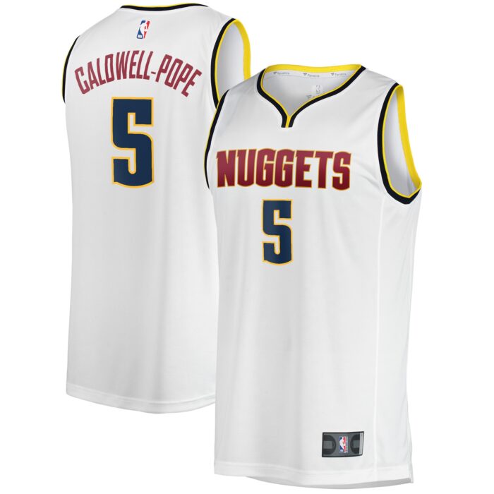 Men’s Denver Nuggets Kentavious Caldwell-Pope Fanatics White Fast Break Player Jersey – Association Edition