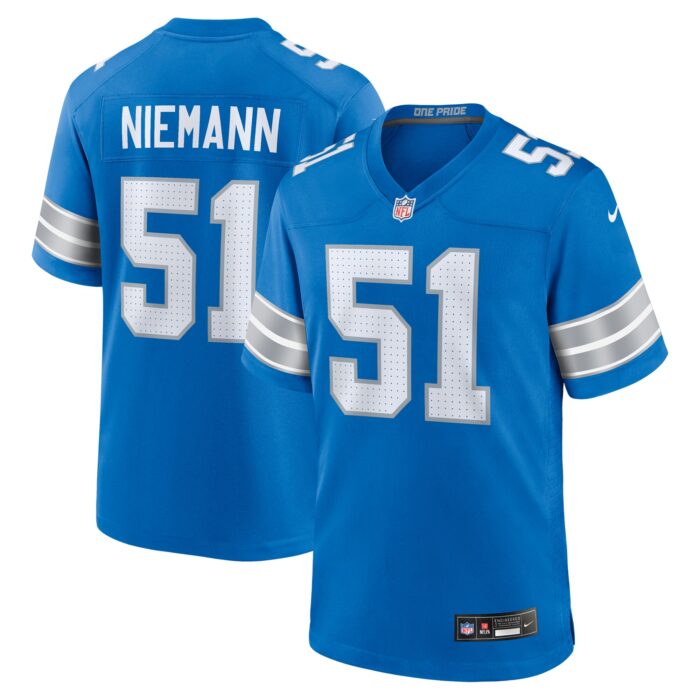 Men’s Detroit Lions Ben Niemann Nike Blue Team Game Jersey