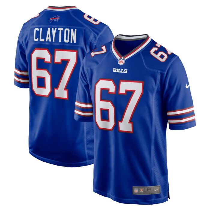 Men’s Buffalo Bills Travis Clayton Nike Royal Game Jersey