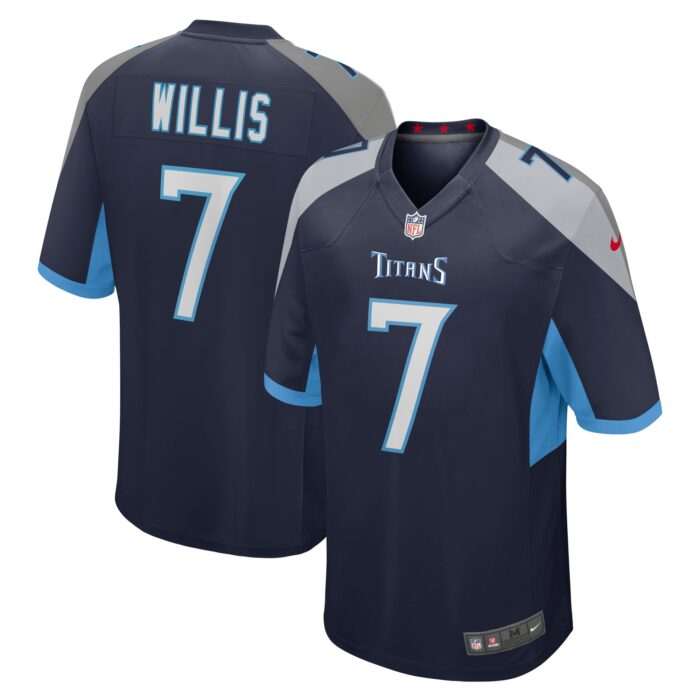 Men’s Tennessee Titans Malik Willis Nike Navy Player Game Jersey