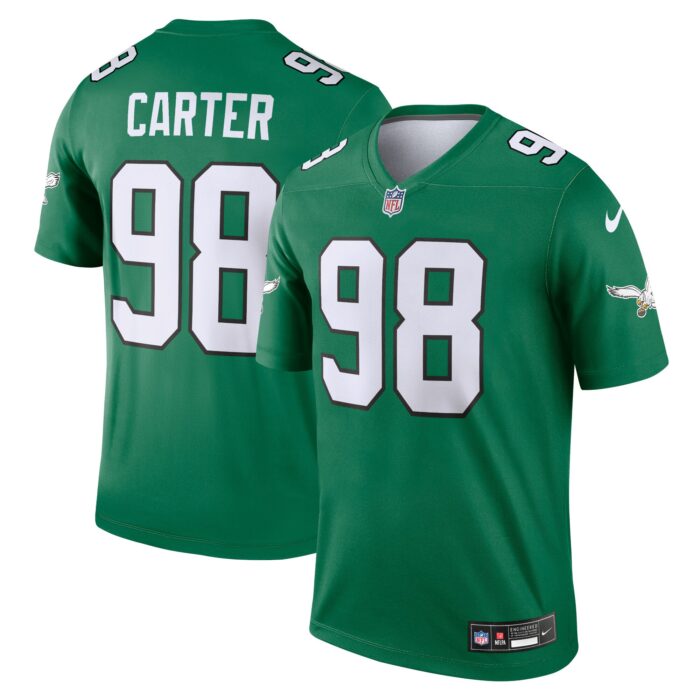 Men’s Philadelphia Eagles Jalen Carter Nike Kelly Green Alternate Legend Jersey