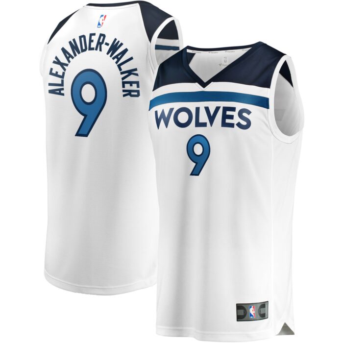 Men’s Minnesota Timberwolves Nickeil Alexander-Walker Fanatics White Fast Break Replica Player Jersey – Association Edition