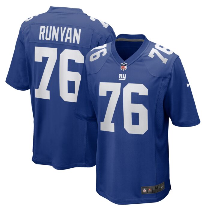 Men’s New York Giants Jon Runyan Nike Royal Team Game Jersey