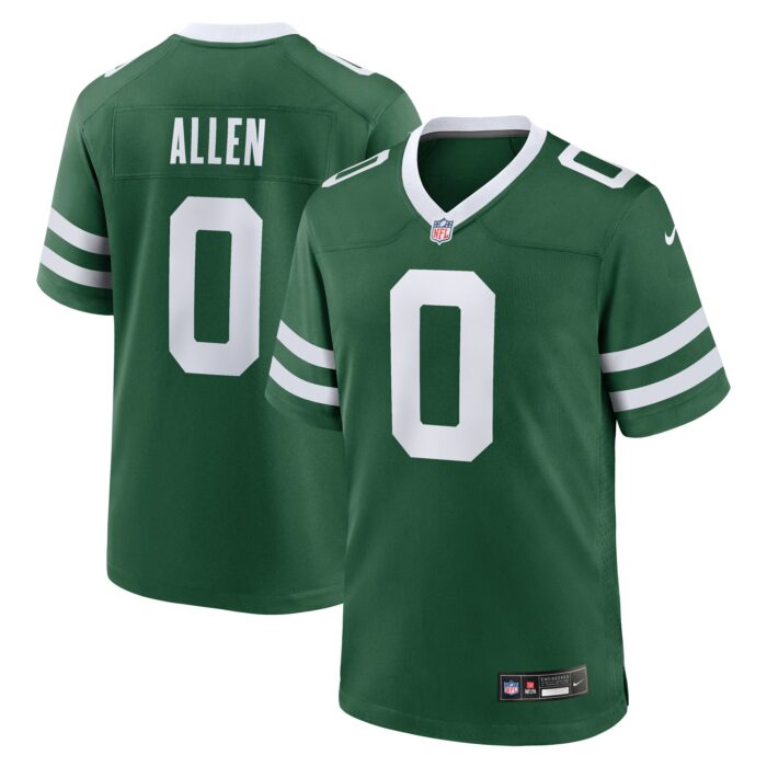 Men’s New York Jets Braelon Allen Nike Legacy Green Game Jersey