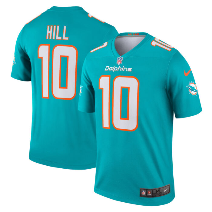 Men’s Miami Dolphins Tyreek Hill Nike Aqua Legend Jersey