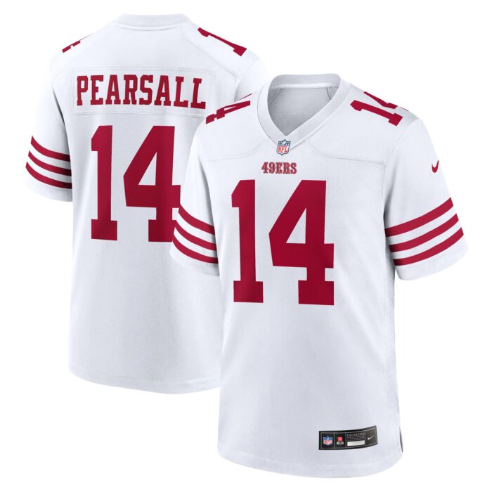 Men’s San Francisco 49ers Ricky Pearsall Nike White White Game Jersey