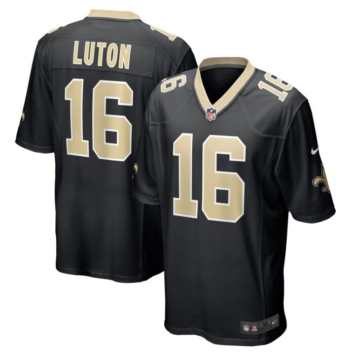 Men’s New Orleans Saints Jake Luton Nike Black Game Player Jersey