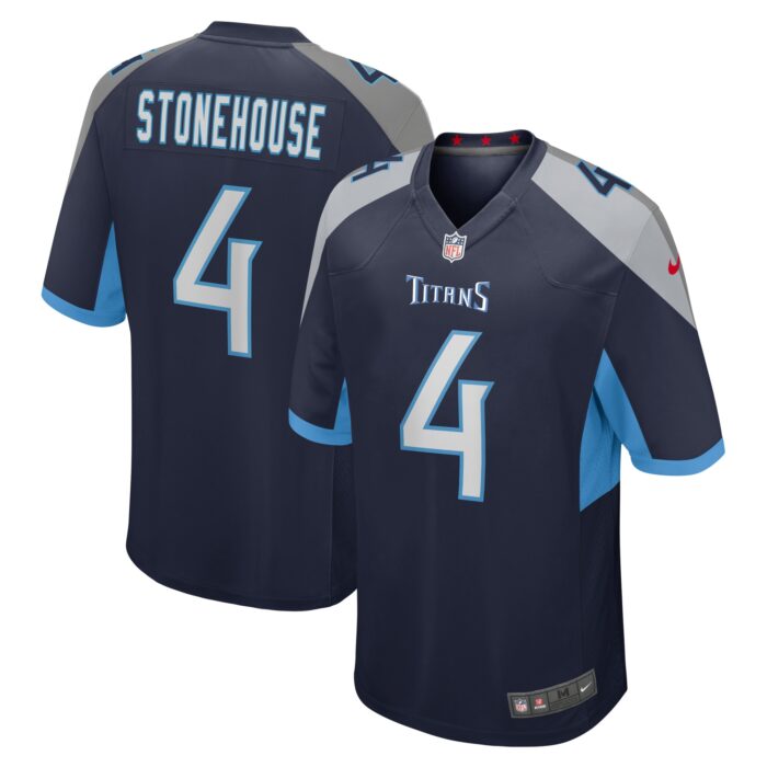 Men’s Tennessee Titans Ryan Stonehouse Nike Navy Game Player Jersey