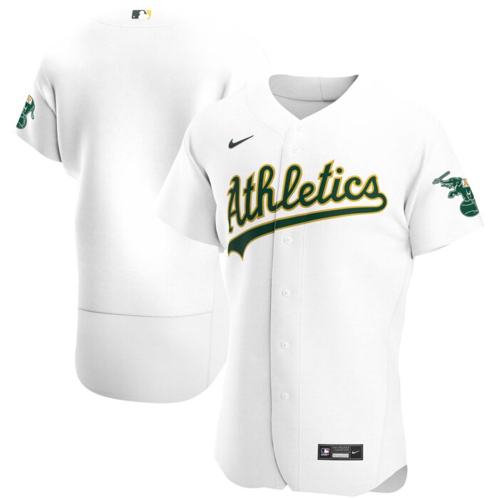 Men’s Oakland Athletics Nike White Home Authentic Team Jersey