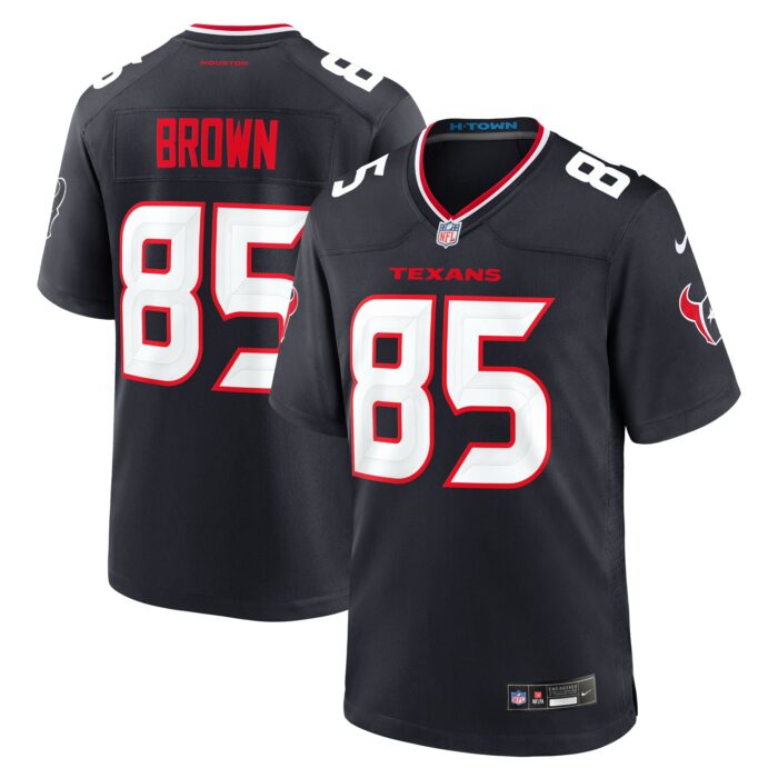 Men’s Houston Texans Noah Brown Nike Navy Team Game Jersey