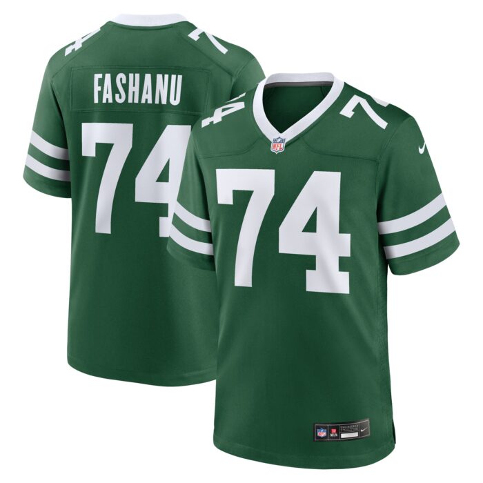 Men’s New York Jets Olu Fashanu Nike Gotham Green 2024 NFL Draft First Round Pick Player Game Jersey
