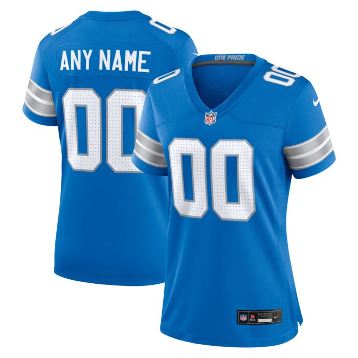 Women’s Detroit Lions Nike Blue Custom Game Jersey