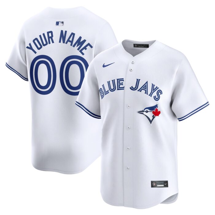 Men’s Toronto Blue Jays Nike White Home Limited Custom Jersey