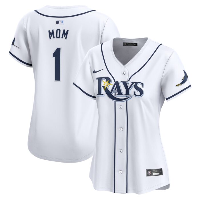 Women’s Tampa Bay Rays Nike White #1 Mom Home Limited Jersey