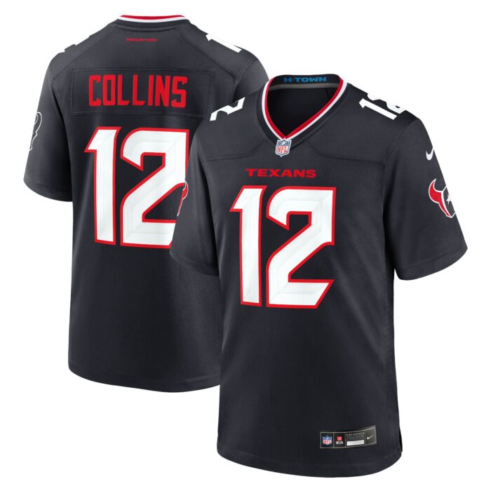 Men’s Houston Texans Nico Collins Nike Navy Game Jersey