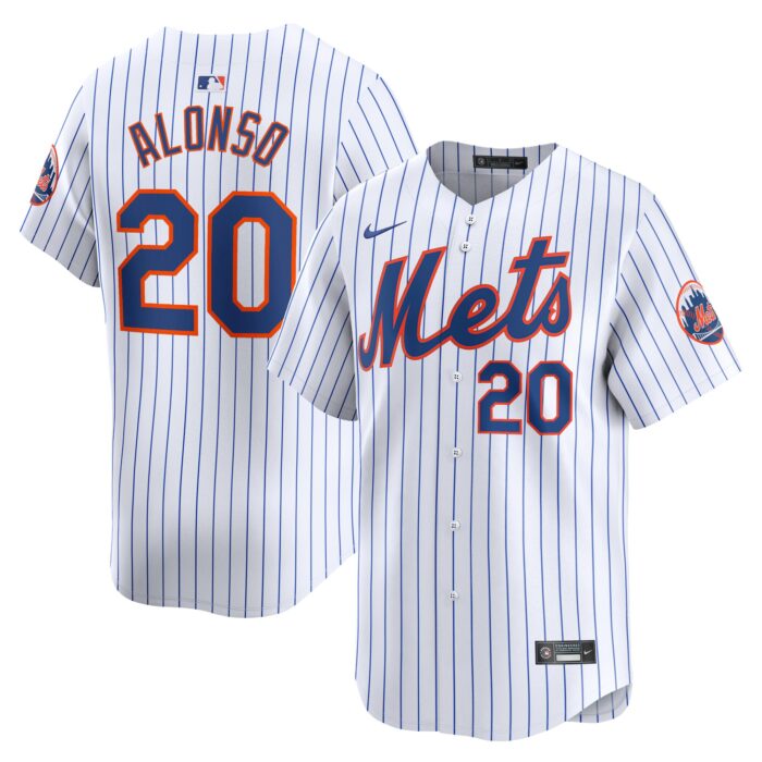 Men’s New York Mets Pete Alonso Nike White Home Limited Player Jersey
